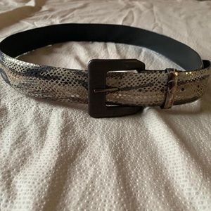Genuine leather snake skin belt